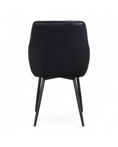 6 x Stühle schwarzes Leder bycast - Modell Nottingham