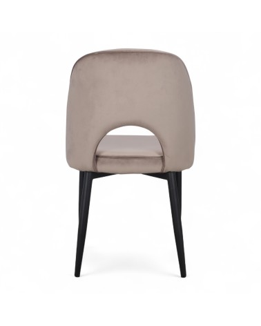 Chaise en velours beige style 60s - modèle Molly