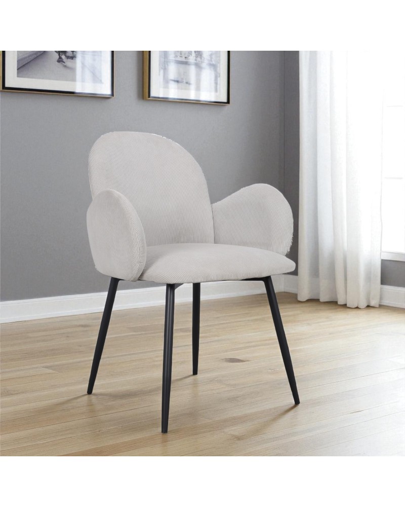 4 x Esszimmer Stühle aus Samt hellbeige - Kollektion Erin