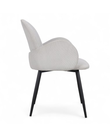 4 x Esszimmer Stühle aus Samt hellbeige - Kollektion Erin