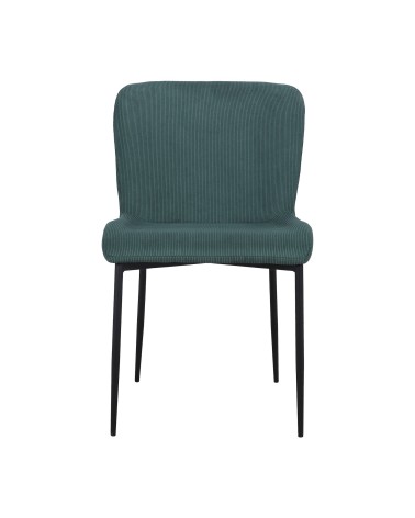 Chaise velours côtelé vert - collection Georgia