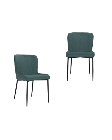 Esszimmer Stühle aus grünem Samt - Kollektion Georgia