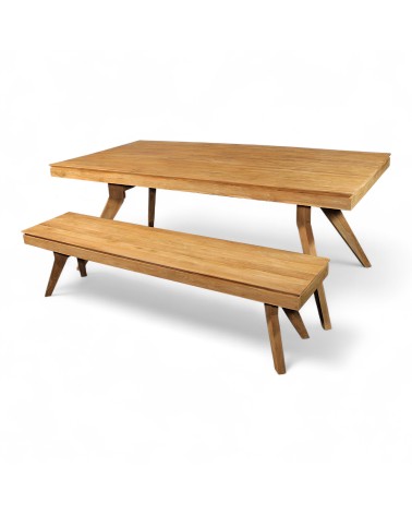 Banc bois recyclé de teck - modèle Ubud