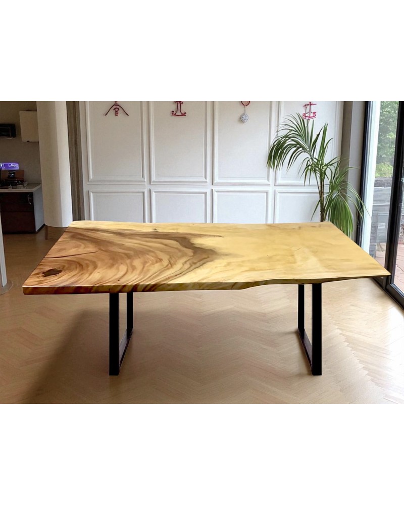 Table en bois massif et épais 170 cm - modèle Gravitation