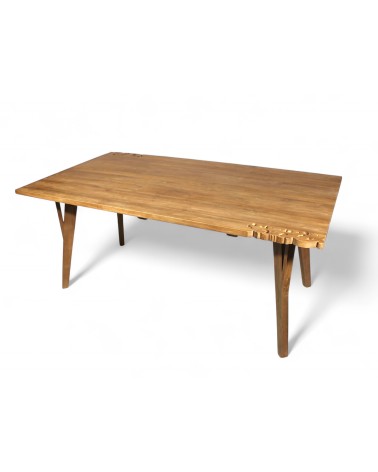 Table de repas bois de teck 180 cm - modèle Flores