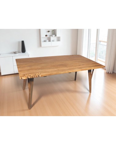 Table de repas bois de teck 180 cm - modèle Flores