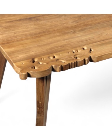 Table de repas bois de teck 180 cm - modèle Flores