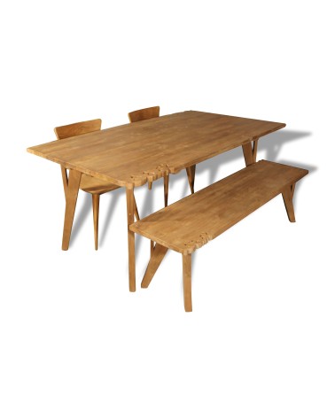 Table de repas bois de teck 180 cm - modèle Flores